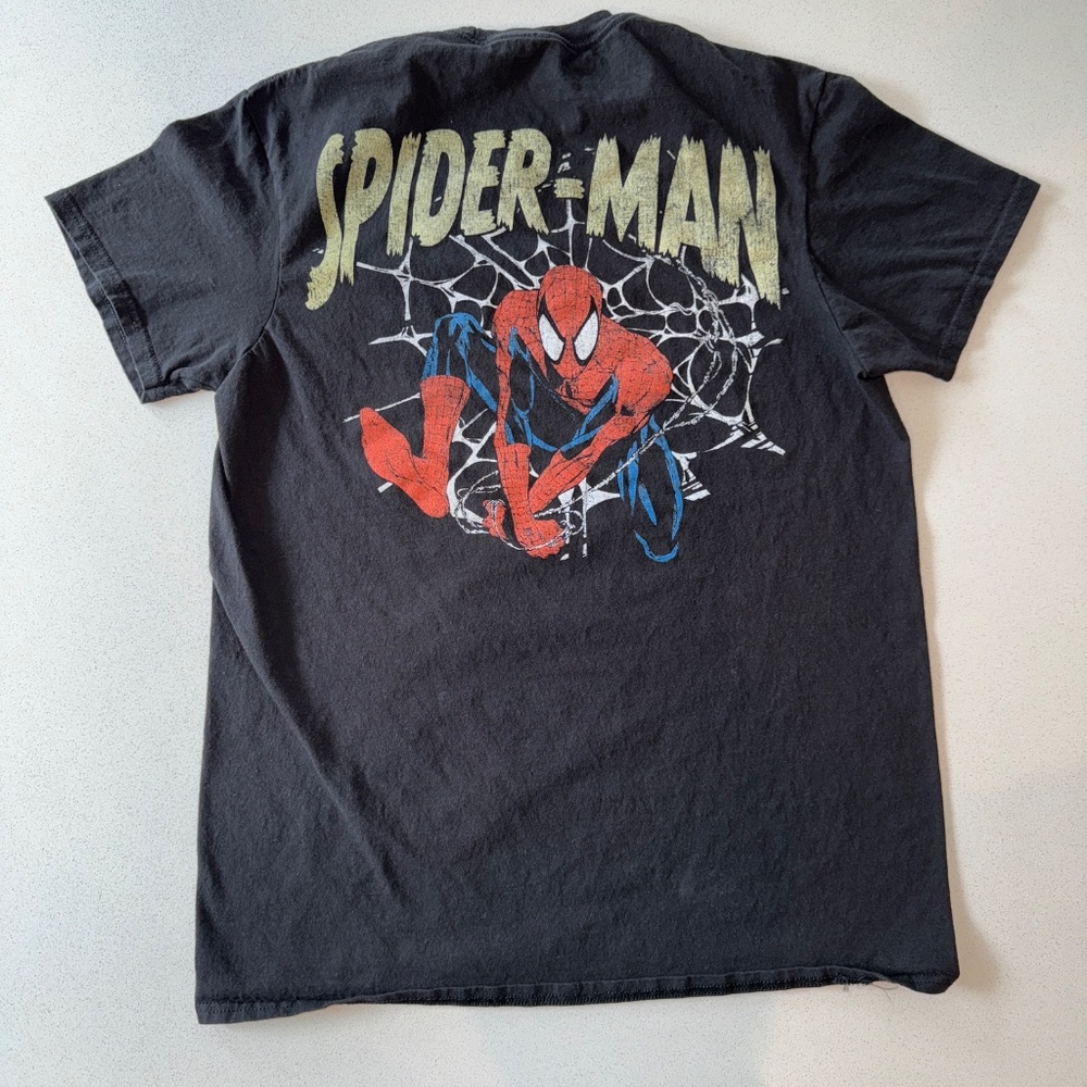 Marvel Amazing Spiderman T-shirt Mens M Official Apparel Black Shirt Graphic Tee